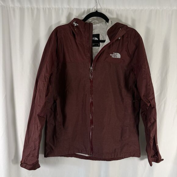 The North Face Other - North Face Dryvent Jacket Men's Medium Burgundy Red Full Zip Hooded Zip Pits